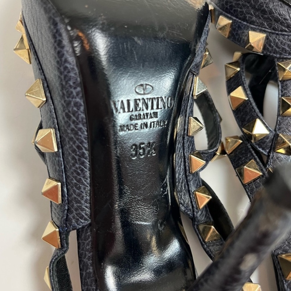 Valentino Garavani Rockstud Heels Ankle Strap Pumps - Picture 15 of 16